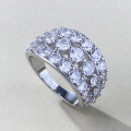wholesale S925 Silver Full Diamond Inlay High-End Zircon Fashion Ring for Women, Xiaohongshu Live-0-5