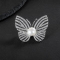 wholesale S925 Sterling Silver New Natural Freshwater Pearl Butterfly Brooch, Designer Edition Fashionably Luxurious with a High-End Feel-0-3