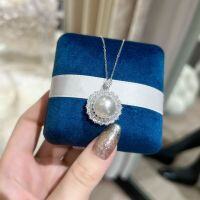 wholesale S925 Sterling Silver Superb Pearl Necklace Collection Cold Light Australian White Mother-of-Pearl Large Round Swarovski Pearl Pendant for Women-CYXL115 Moonlight Sonata 925 Sterling Silver