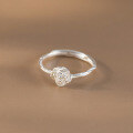 wholesale 999 Silver Ring, Fresh and Sweet Ins Style, Niche Design Camellia Flower Ring R02415-0-3