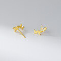 wholesale S925 Sterling Silver Fresh and Sweet Ins Style Niche Design Exquisite Diamond-Inlaid Butterfly Earrings M06590-0-4