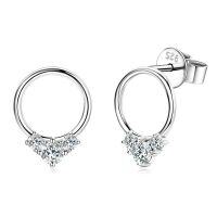 S925 Sterling Silver D-color Moissanite Bow Earrings-U-style [Clearance Sale with Free Shipping] K Silver  925 Silver