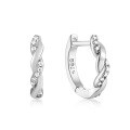 wholesale S925 Sterling Silver Cross Hoop Earrings With Moissanite,ins。-0-3