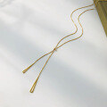 wholesale S925 Sterling Silver Adjustable Long Layered Fringe Pendant Necklace for Women-0-5