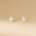 wholesale 999 Silver Fresh, Sweet, Ins Style, Niche Design, Luxurious Pearl Stud Earrings M06400-0-4