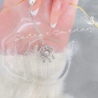 wholesale S925 Silver Ethereal Auspicious Cloud Peace Lock Pendant Necklace for Women, Chinese Style, Artistic, Minimalist, Versatile, Light Luxury-Smart Peace Lock Necklace (Labor Price, Silver Not Included)  925 Silver