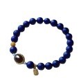 wholesale Gold material natural old mine lapis lazuli single-strand bracelet imperial blue lapis lazuli unisex bracelet with less gold and less white, high cost-effective bracelet-0-4