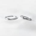 wholesale S925 Sterling Silver Moebius Couple Rings Inlaid with Diamonds, Entwined Lines, Twin Knots, Minimalist Rings, ins Style R00162-0-3