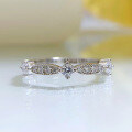 wholesale S925 silver new colorful diamond bow ring, fashionable, simple, and versatile small diamond ring-0-3