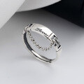wholesale S925 Sterling Silver Fringe Cool English Letter Ring Ins Versatile Street Trendy Index Finger Ring for Women-0-0