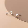 wholesale S925 Silver Summer Korean Style Smooth Arc Threaded Stud Earrings Minimalist Personality Ear Accessories for Women M04067-0-1