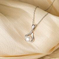 wholesale Sterling Silver Minimalist Design Luxury Necklace for Women, Ins Style Freshwater Pearl Versatile Choker High-end Accessory-DZ016719-1 925 silver