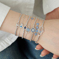 wholesale S925 Sterling Silver Evil Eye Bracelet for Women, Premium Blue Eye Design, Unique and Luxurious Style Accessory-0-12