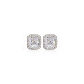 wholesale 925 Sterling Silver High-Carbon Square Diamond Stud Earrings for Women, Small and Exquisite Ice-Cut Cubic Earrings with a Refined and Premium Feel-0-4