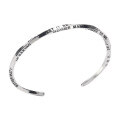 wholesale S925 Sterling Silver Maker Möbius Loop Letter Twist Bracelet Japanese Trendy Brand Graffiti Silver Bangle Versatile Wristband-0-4