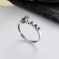 wholesale S925 Sterling Silver Vintage Luxury Queen Crown Ring, Unique Fashion Niche Lady Index Finger Ring-0-0