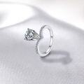 wholesale S925 sterling silver wholesale 2-carat crown teardrop pear-shaped moissanite ring women's jewelry high-end accessories-0-1