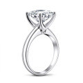 S925 Silver Princess-Cut Zirconia Fashion Geometric Ring-0-3