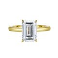 wholesale S925 Silver New High Carbon Diamond Emerald Cut 7*10 Rectangle-0-4