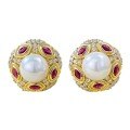 wholesale Sterling Silver New 7mm Synthetic Pearl Earrings Vintage Style TikTok Hot Seller-0-4