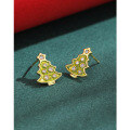 wholesale 925 Sterling Silver Christmas Earrings for Women, Small Batch Design, High-End New Popular Ear Studs, Autumn and Winter Ear Accessories-0-3