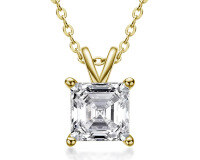 wholesale S925 Sterling Silver Necklace [Clearance with Free Shipping] Unconventional Square Zircon Pendant for Women, Small and Unique, Simple and Versatile-J style [clearance free shipping]