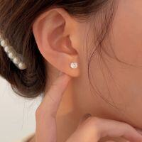 wholesale S925 Sterling Silver Minimalist Design Sleepable Earrings for Women, Hypoallergenic Ear Piercing Studs, Small and Trendy, Versatile for Everyday Wear-Sterling silver