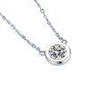 wholesale S925 Silver One-Piece Drop Shipping Same Style Bubble Pendant Necklace for Women, Inlaid with 1-Carat Moissanite, Silver Jewelry-0-4