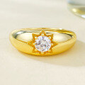 wholesale S925 Silver Gold-Plated Polished 50 Ring for Women,Ins Style Ring Loop,2023-0-0