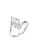 wholesale S925 Sterling Silver Golden Moissanite Ring Marquise Main Stone Simple and Luxurious Design Women's Commuting Best Seller-0-6