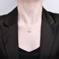 S925 Silver French-style Moiram Four-leaf Clover Mother-of-pearl Necklace-0-2