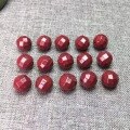 wholesale Metal material faceted bead cut surface natural cinnabar loose bead accessories for DIY bracelets, necklaces, and collectibles-0-0