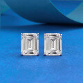 wholesale 925 Silver Plated ZHUOZHIFAN Jewelry 7*9mm Emerald Cut Rectangular Pagoda Ear Studs for Cross-Border E-Commerce-0-0