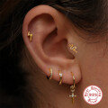 wholesale S925 Sterling Silver Diamond-Studded Snake Spiral Cartilage Ear Piercing,INS。-0-2