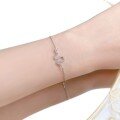 wholesale S925 Silver Exquisite Small Snake Bracelet Adjustable Chain Zircon Inlaid Light Luxury Niche Live Cross-Border Style-0-4