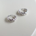 wholesale 925 Sterling Silver Line Earrings for Women, Minimalist Design Stud Hoop Earrings New Collection-0-0