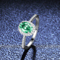 S925 Silver 1ct Oval Moissanite Ring for Women-0-2