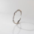 wholesale S925 Sterling Silver Fresh and Sweet Ins Style Niche Design Diamond-Inlaid Oval Spaced Ring R02788-0-1