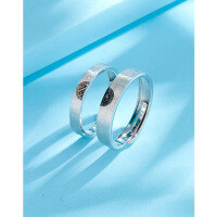wholesale 925 Sterling Silver Double Happiness Couple Rings, Adjustable Vintage "" Character Index Finger Rings for Him and Her-Women's ring 925 silver