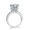 Sterling Silver 4ct Moissanite Ring Women's Fancy Square Radiant Cut Wholesale-0-0