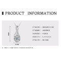 S925 Sterling Silver D Color Moissanite Teardrop Pendant Necklace-0-4
