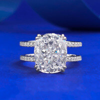 wholesale S925 silver new imported high-carbon diamond 9*11 white diamondwish best-selling micro-paved ring for women-R291 White Diamond>No. 6