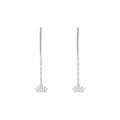 wholesale 925 Sterling Silver Crown Ear Thread Earrings For Women-0-0