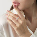 S925 Sterling Silver Moissanite Bubble Ring, Women's Light Luxury Minimalist Fashion Jewelry Wholesale-0-1