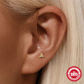 wholesale S925 Sterling Silver Marquise Geometric Diamond Flat Threaded Cartilage Ear Bone Stud-0-3