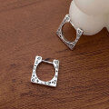 wholesale S925 Silver Graffiti Square Ear Clasps for Women, Thai Silver Antique Retro Style, Personalized Fashion, Versatile and Niche Earrings-0-2