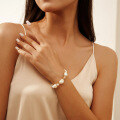 wholesale S925 Sterling Silver Irregular Imitation Pearl Beaded Bracelet Jewelry Wholesale-0-2
