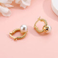 wholesale 925 Silver Twist Pearl Earrings, European and American Luxury Style, Fashionable and Versatile, Niche Design Ear Accessories-0-1