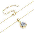 S925 Sterling Silver D Color Moissanite Fashion Pendant Necklace-0-3