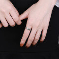 wholesale S925 Sterling Silver Korean Retro Minimalist Style Pattern Cross-Over Adjustable Index Finger Ring for Men and Women-0-3